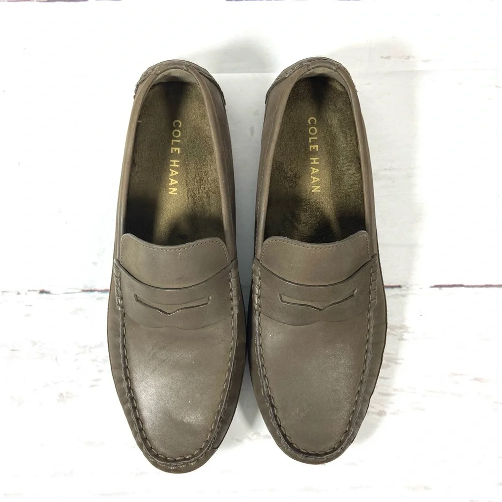 Cole Haan Grand‎ Os Mens Loafers Size 11M Brown Leather Driving Moc